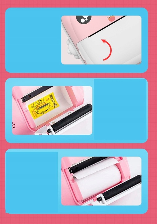 APARAT CYFROWY NATCHMIASTOWY Z DRUKARKĄ DLA DZIECI GRY ROLKI N