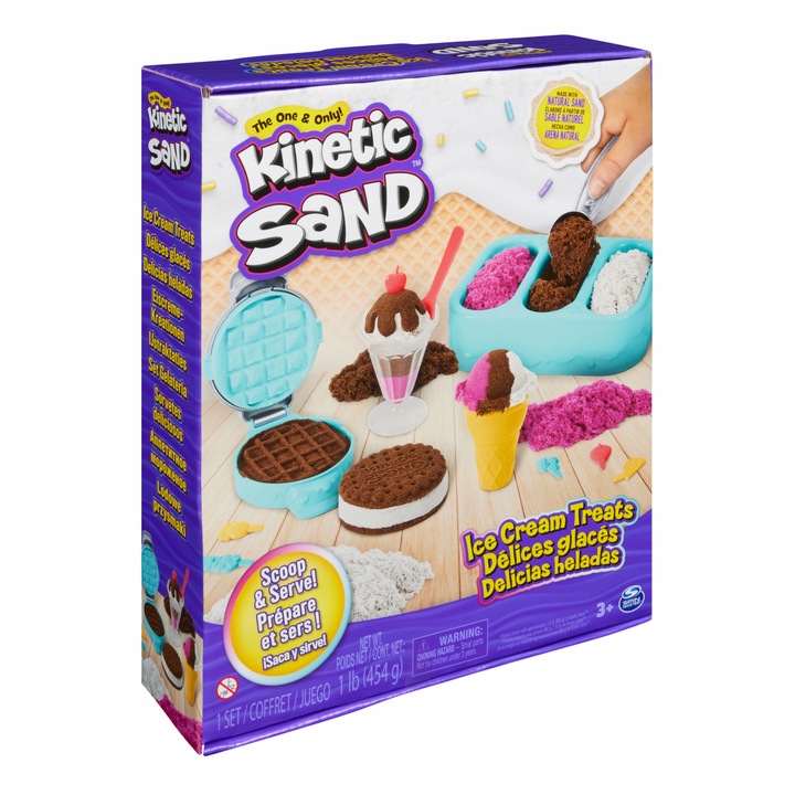 KINETIC SAND LODOWE PRZYSMAKI LODZIARNIA PACHNĄCY 3 KOLORY ZAPACHOWE