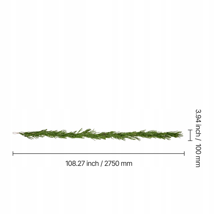 VEVOR Girlanda Świąteczna 275CM Odporna Na Blaknięcie I Korozję PE