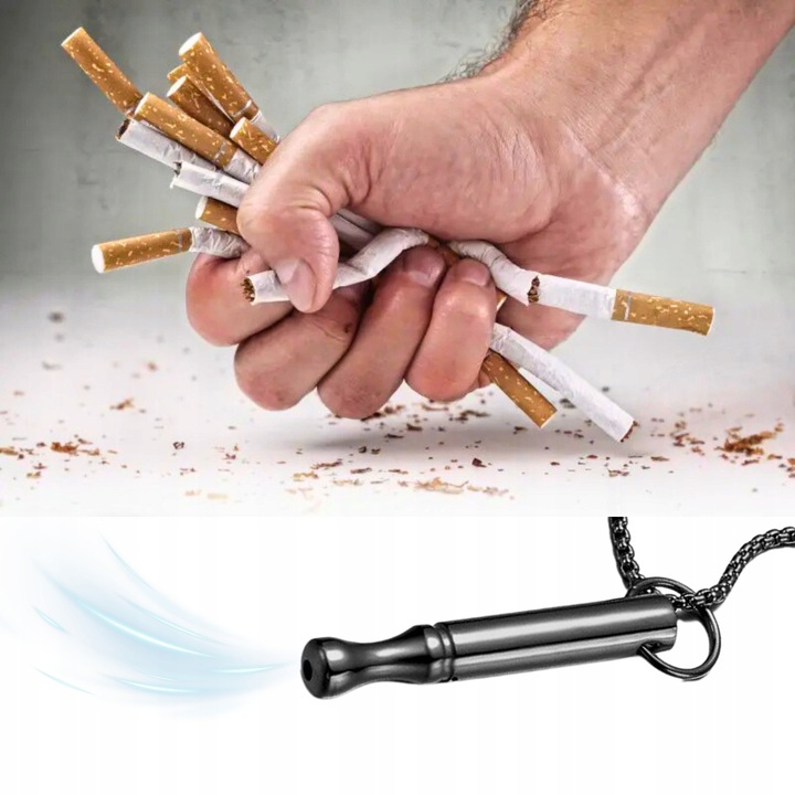 Naszyjnik Do Rzucania Palenia Oddechowy Cichy Nie Gwizda STAL NIERDZEWNA