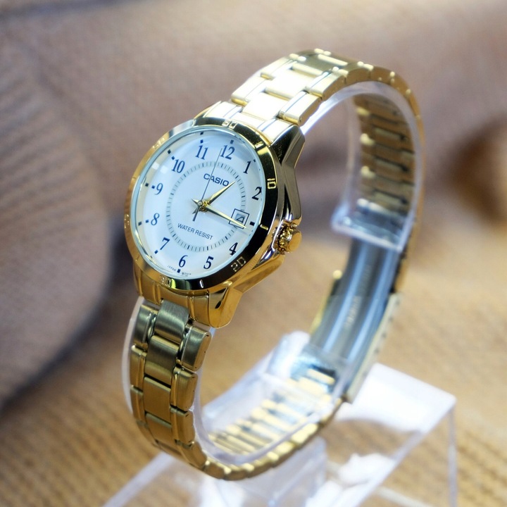 ZEGAREK DAMSKI CASIO LTP-V004G-7BUDF + BOX +GRAWER