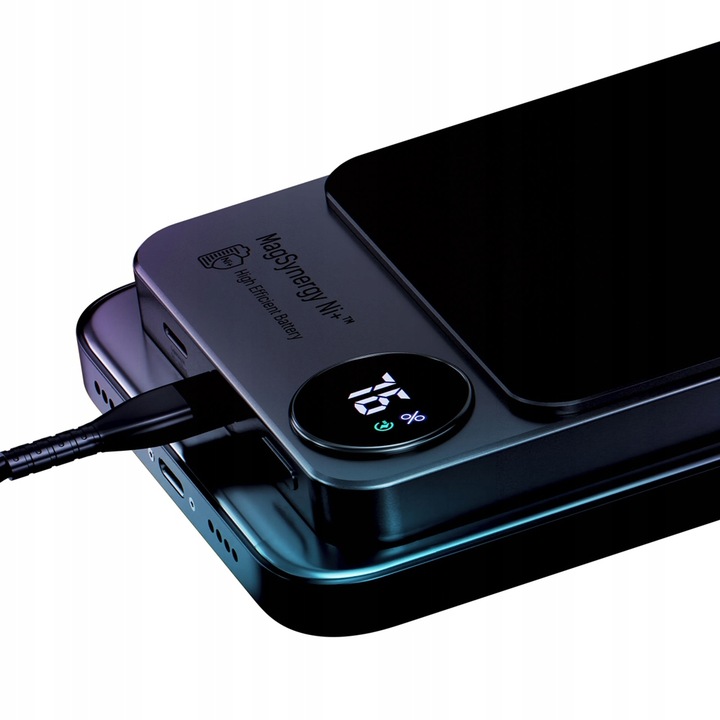 Powerbank 10000 mAh MagSafe QI USB-C Lightning - 3mk HARDY MagSynergy Ni+