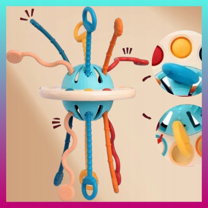 ZABAWKA SENSORYCZNA MONTESSORI GRYZAK DLA NIEMOWLĄT