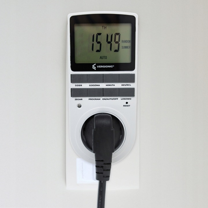 PROGRAMATOR CZASOWY TIMER WŁĄCZNIK WYŁĄCZNIK PRĄDU ENERGOOSZCZĘDNY CYFROWY