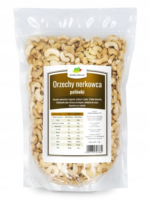Orzechy NERKOWCA Nerkowce 1kg połówki NATURALNE