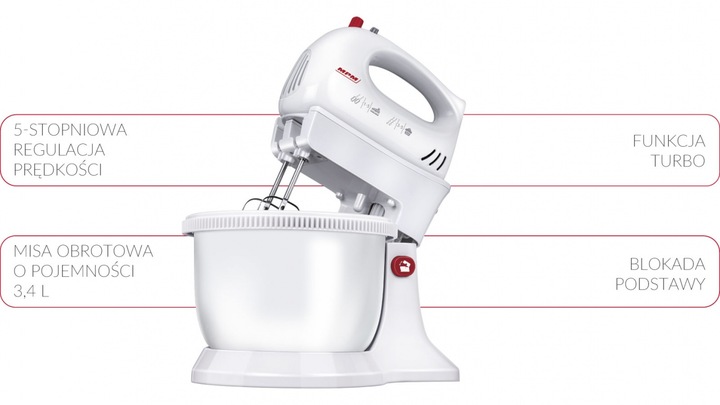 ROBOT MIKSER Z MISĄ OBROTOWĄ MMR-16 750W MOCNY