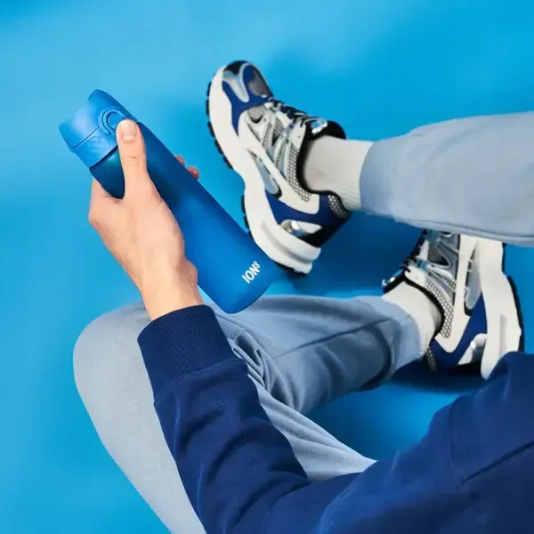 Niebieski Bidon na wodę dla chłopca do szkoły na wycieczkę ATEST ION8 x2