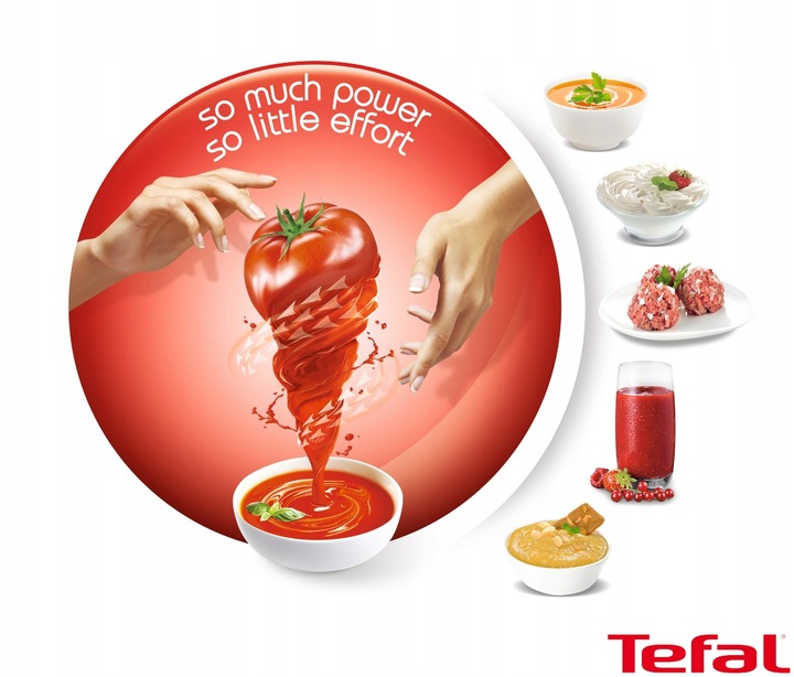 Blender Przenośny Ręczny TEFAL QUICKCHEF HB658838 Stalowe ostrza 1000 W