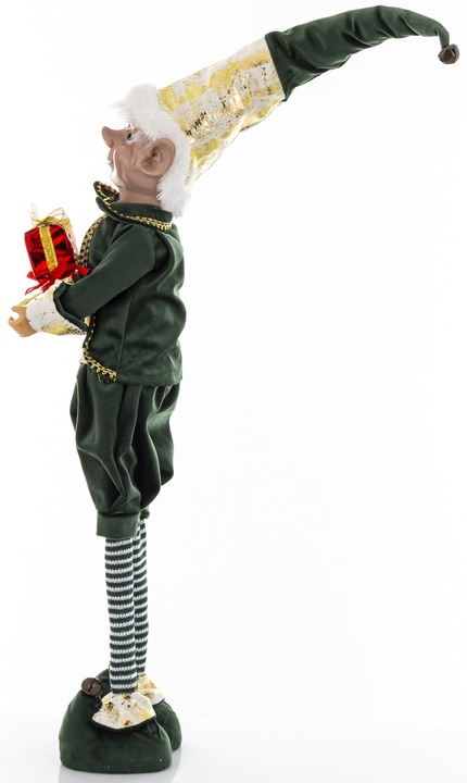 ELF ŚWIĄTECZNY FIGURKA NA TELESKOPOWYCH NOGACH OZDOBA DEKORACJA 72 CM