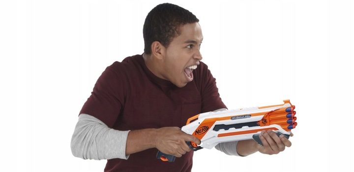 PISTOLET NERF ELITE SHOTGUN ROUGH CUT 2X4 strzelaj z 2 luf na raz