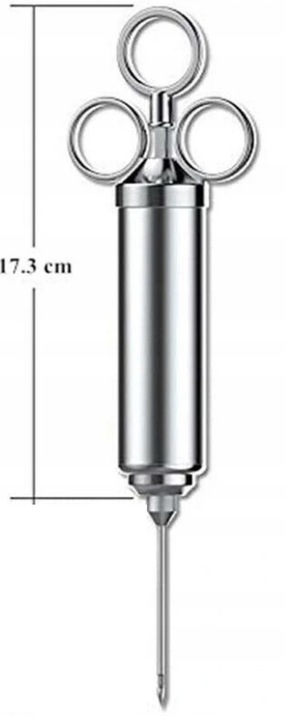 Strzykawka do PEKLOWANIA Natrysku Mięsa MARYNATĄ NASTRZYKIWARKA Stal 3 IGŁY