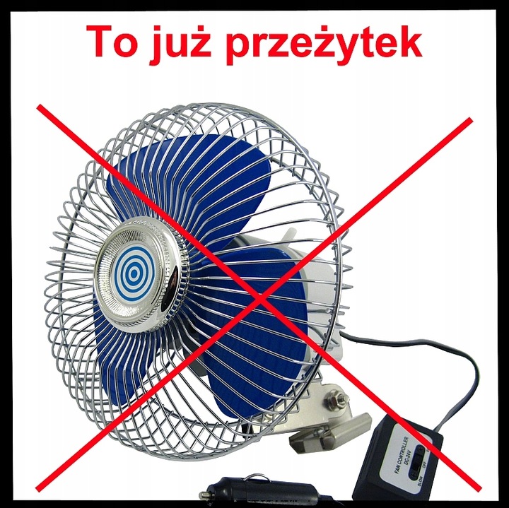 SUPER WENTYLATOR WIATRAK SAMOCHODOWY PODWÓJNY 24V