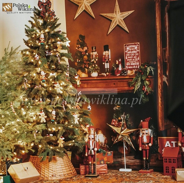 OSŁONA NA STOJAK POD CHOINKĘ WIKLINOWA Ø 45CM NATURALNA