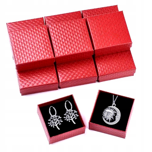 Srebrne 925 długie kolczyki 9 cm z łańcuszków cardano Pudełko ozdobne