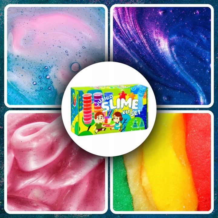 ZESTAW SLIME DO ROBIENIA GLUTÓW WIELKI KREATYWNY 120w1 BOX FABRYKA PREZENT