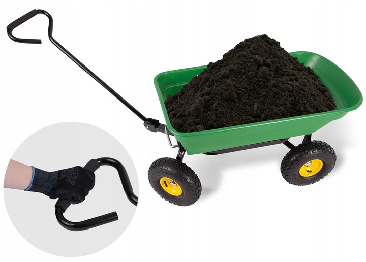 Wózek ogrodowy transportowy taczka wywrotka przyczepka 3w1 200kg