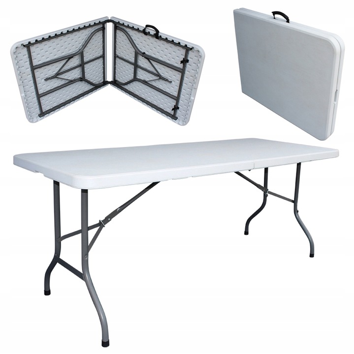 STÓŁ CATERINGOWY Składany w Walizkę TURYSTYCZNY Przenośny Rozkładany 180 cm