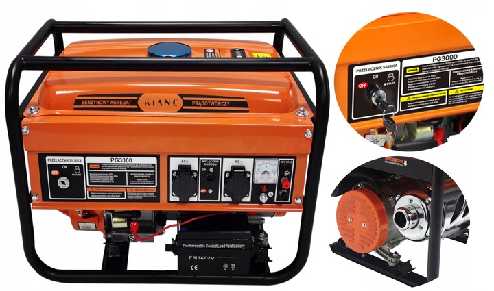 Agregat prądotwórczy przenośny benzynowy generator prądu 7km AVR 3000W