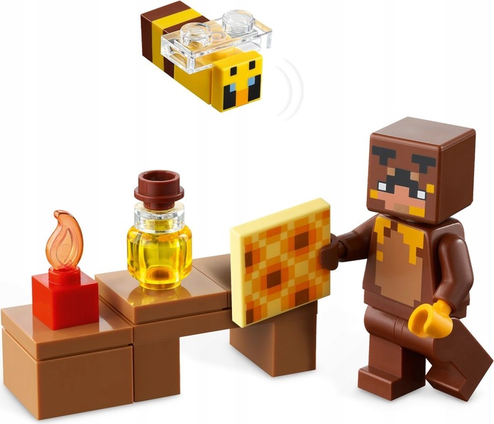 LEGO MINECRAFT KLOCKI 21241 PSZCZOŁY UL PASIEKA + TORBA PREZENTOWA LEGO