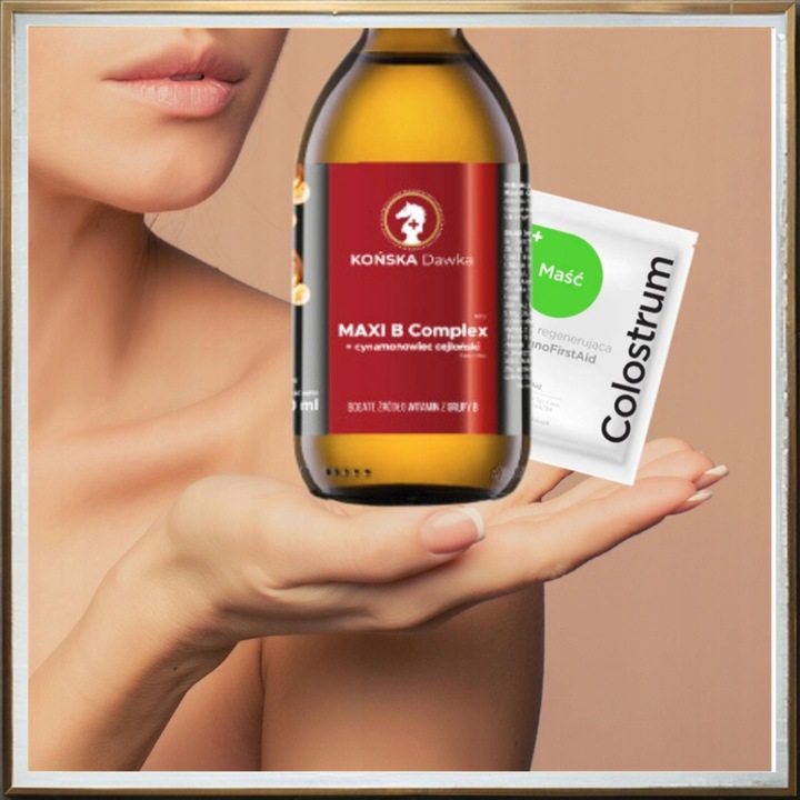 Witamina B B1B2 B3 KOŃSKA DAWKA Cynamonowiec cejloński MAXI B Complex