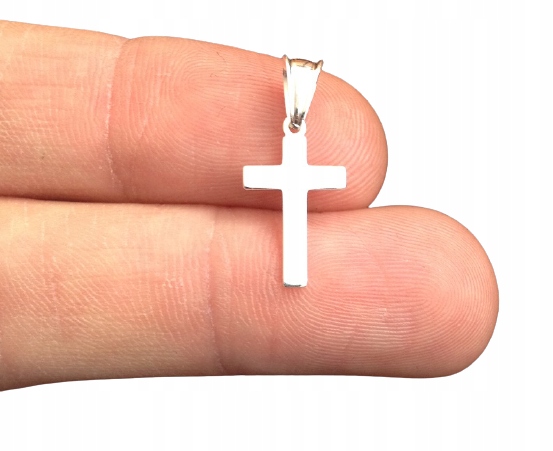 Łańcuszek srebrny 925 Krzyżyk Komplet Srebrny (na PREZENT / Komunia)