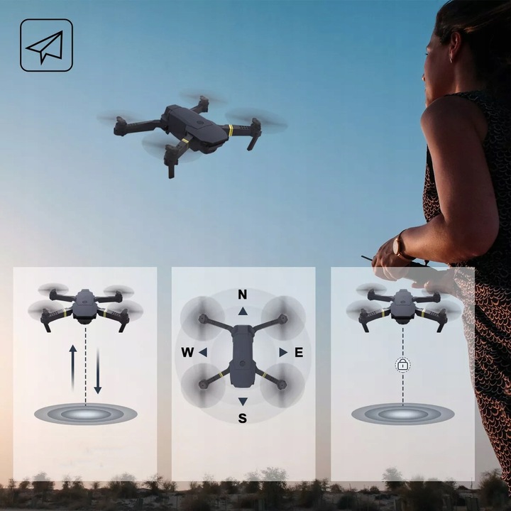 DRON Z KAMERĄ 4K DLA DOROSŁYCH 360° OMIJANIE PRZESZKÓD WIFI SKŁADANY DRON