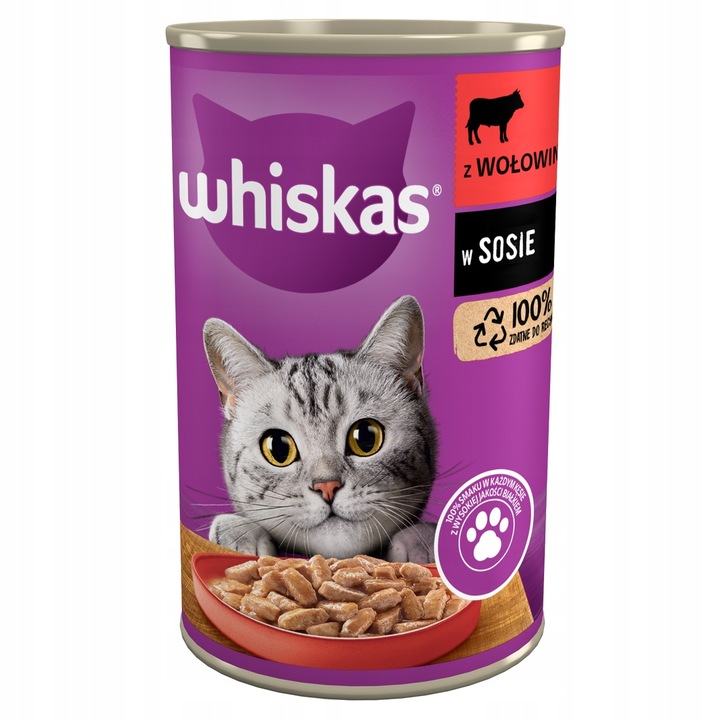 Whiskas Mix Smaków Mokra Karma Dla Kota Adult 24x400g Puszki Whiskas 9,6kg
