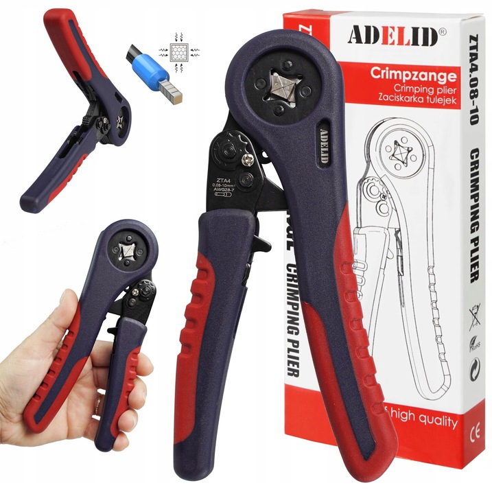 PRASKA ZACISKARKA KABLI TULEJEK KOŃCÓWEK 0,08-10