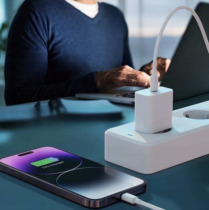 SZYBKA ŁADOWARKA DO IPHONE KOSTKA 20W + KABEL 2M / USB-C - IPHONE LIGHTING