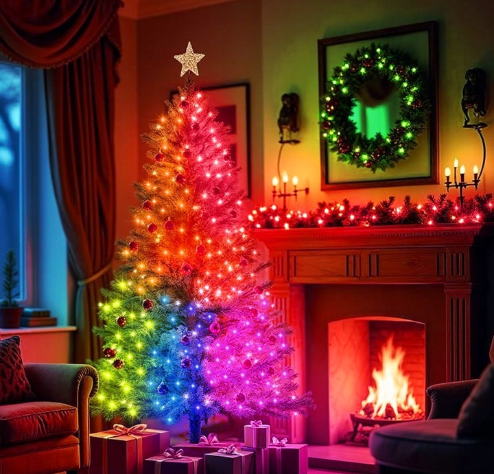 Lampki choinkowe LED Smart USB 20m 200 LED + Pilot Tryb Muzyczny Halloween