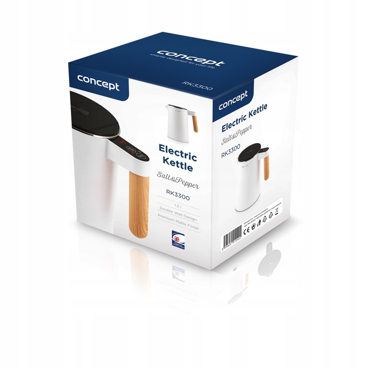 Czajnik elektryczny double wall 1,5 l biały RK3300