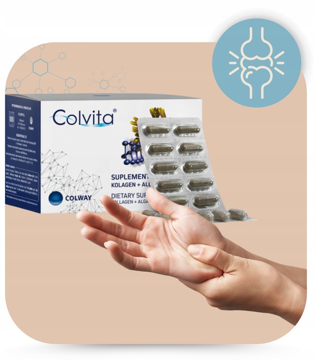 Kolagen liofilizowany Zdrowe Stawy Mocne Kości kapsułki Algi Wit.E x60 kaps