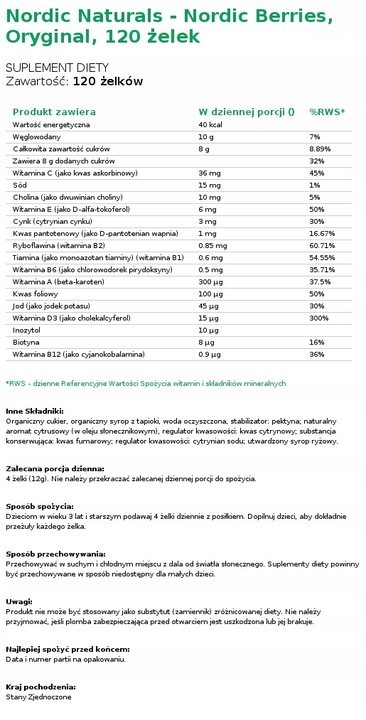Nordic Naturals Nordic - Multiwitamina -120 żelek