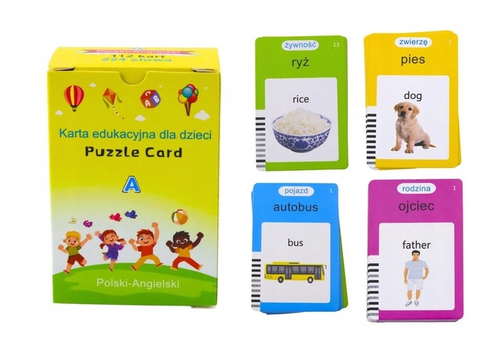 CZYTNIK DO NAUKI SŁÓWEK POLSKO ANGIELSKI 224 SŁÓW ZESTAW XL EDUKACYJNA USB