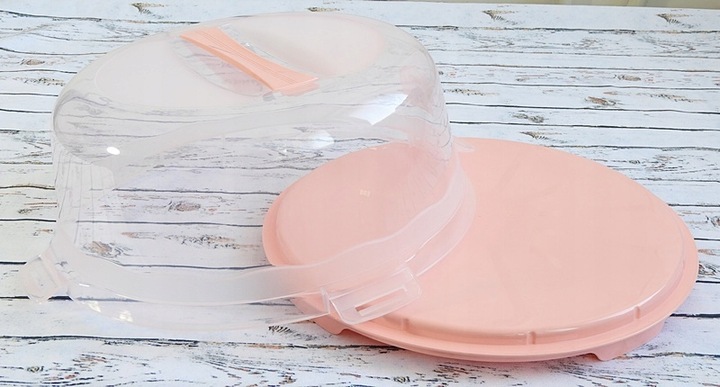 TACA PATERA POJEMNIK DO TORTU CIASTA PUDEŁKO NA WYPIEKI ŻYWNOŚĆ Z POKRYWĄ