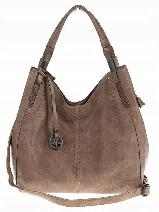 Tommasini Torebka Damska Listonoszka Duża Torba Shopper Worek 2692 Beżowa