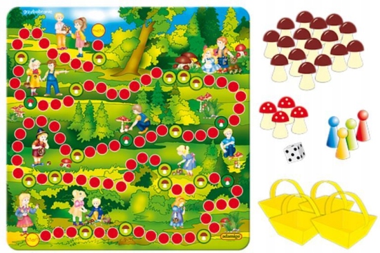 Grzybobranie. Gra planszowa, rodzinna. Adamigo.