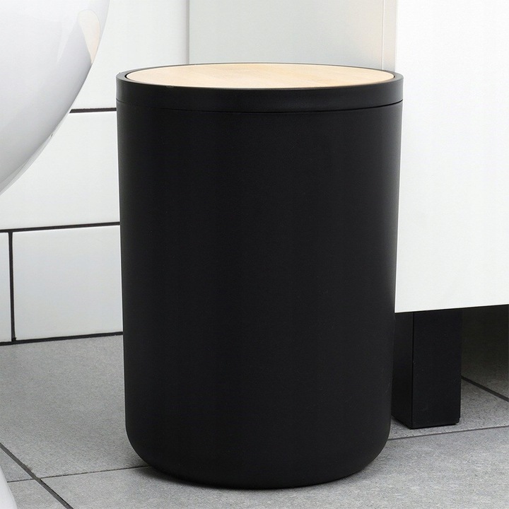 Zestaw ŁAZIENKOWY kubek szczotka WC kosz na śmieci dozownik mydła podstawka