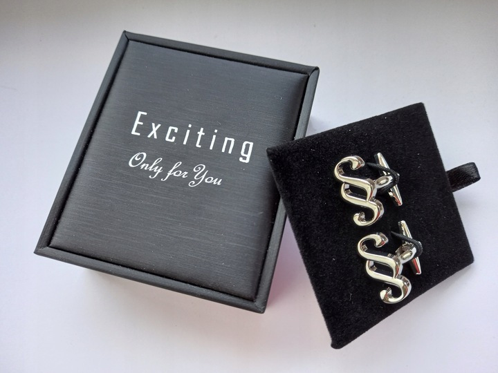 Srebrne spinki do mankietów Paragrafy dla Prawnika Sędziego Adwokata +Etui