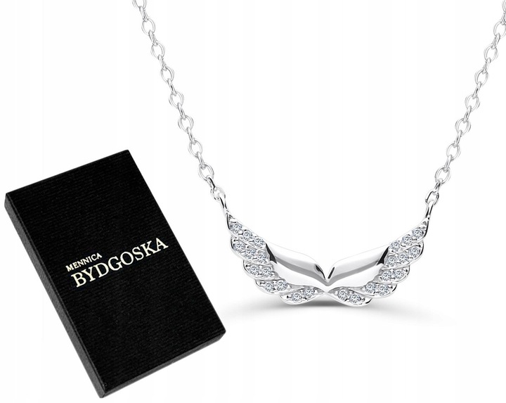 NASZYJNIK SREBRNY DAMSKI CELEBRYTKA ŁAŃCUSZEK Z ZAWIESZKĄ SREBRO PRÓBA 925