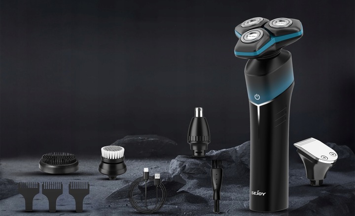 GOLARKA MĘSKA MASZYNKA DO GOLENIA TRYMER DO NOSA 5W1 Z OŚWIETLENIEM LED