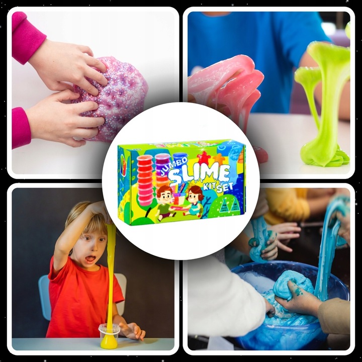 SLIME WIELKI ZESTAW DO ROBIENIA GLUTÓW 128W1 IDEALNY PRZENT DLA DZIECI XXL