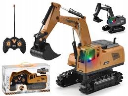 AUTO AUTKO NA ZDALNE STEROWANIE PILOT KOPARKA RUCHOMA ŁYŻKA ŚWIATŁO LED