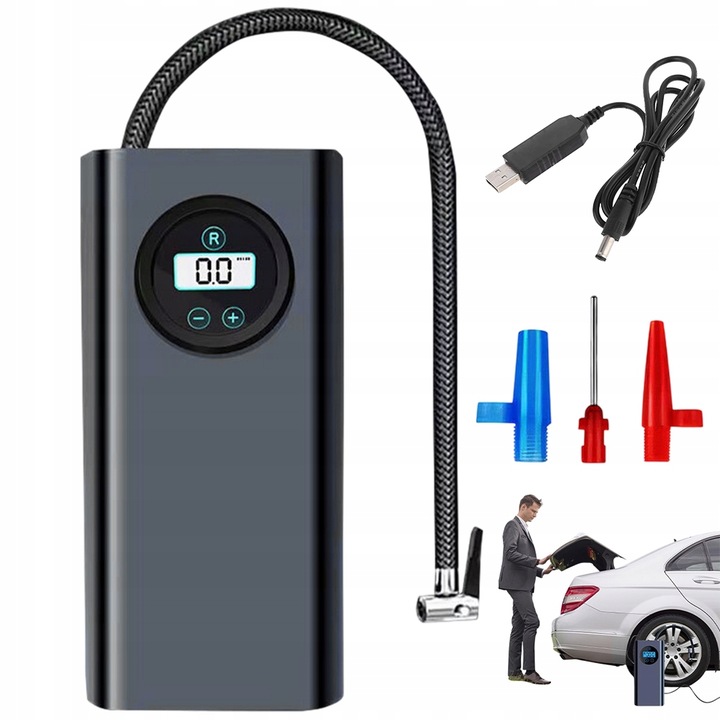 Elektryczna Pompa Powietrza Bezprzewodowa Cyfrowa Pompa Powietrza DoPojazdu