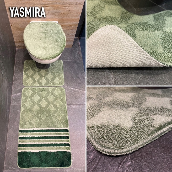 KOMPLET 3-CZĘŚCIOWY DYWANIKÓW ŁAZIENKOWYCH