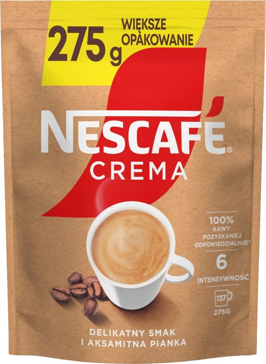 Kawa rozpuszczalna Nescafe CREMA 275g Refill