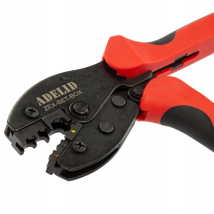 PRASKA Z WYMIENNYMI MATRYCAMI 5 MATRYC ZESTAW ZACISKARKA KONEKTORÓW TULEJEK