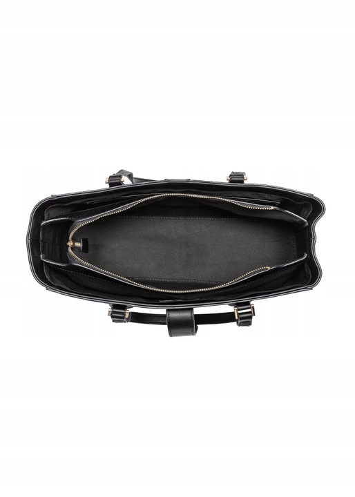 OCHNIK Czarna torebka damska z monogramem TOREC-0831A-98(Z25)