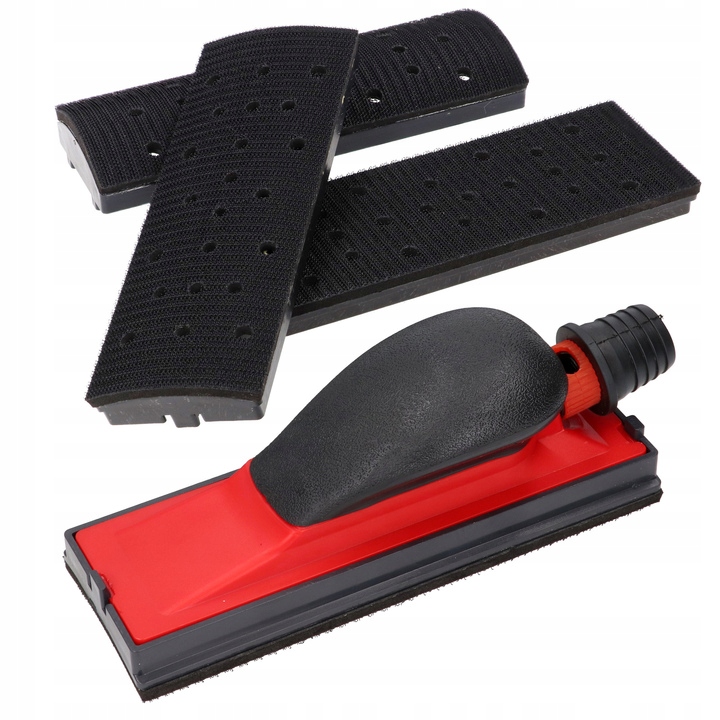 ŚCIERNICA RĘCZNA Z ODCIĄGIEM 70mm x 200mm + WYMIENNE BLOKI PODKŁADKI 4szt