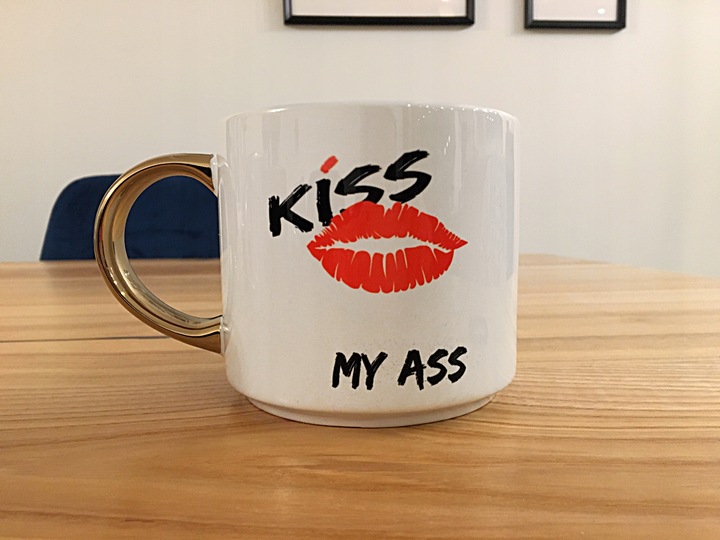 kubki Kubek szeroki złote ucho 400 ml z nadrukiem fotokubek zdjęcie prezent